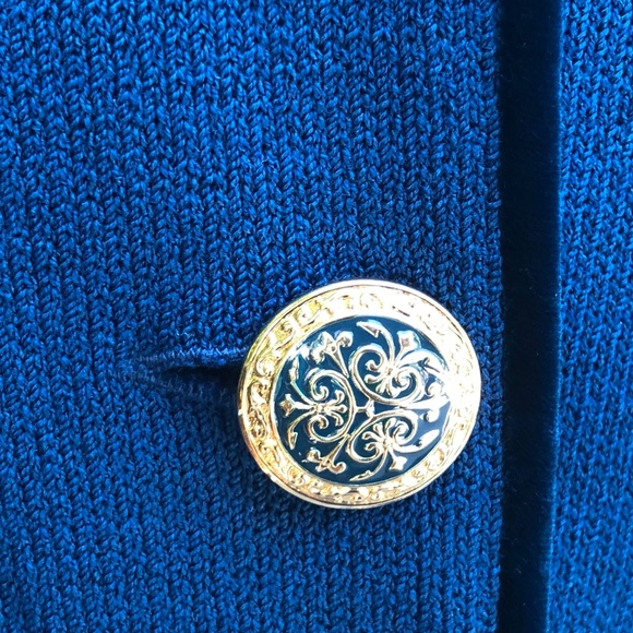 ST JOHN Collection Blue Suit Marie Gray 8 - Picture 8 of 8